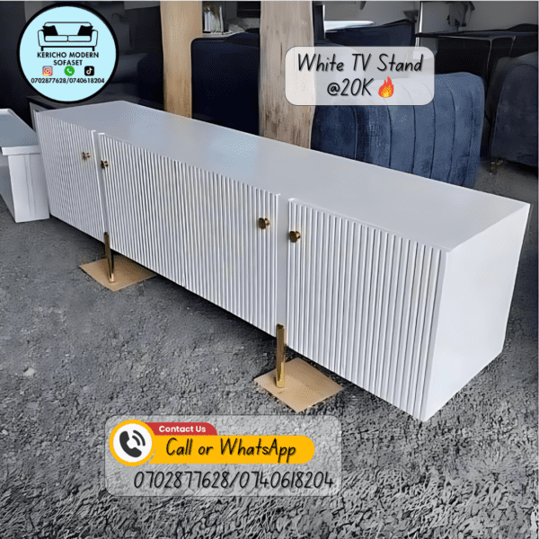 Elegant White TV Stand