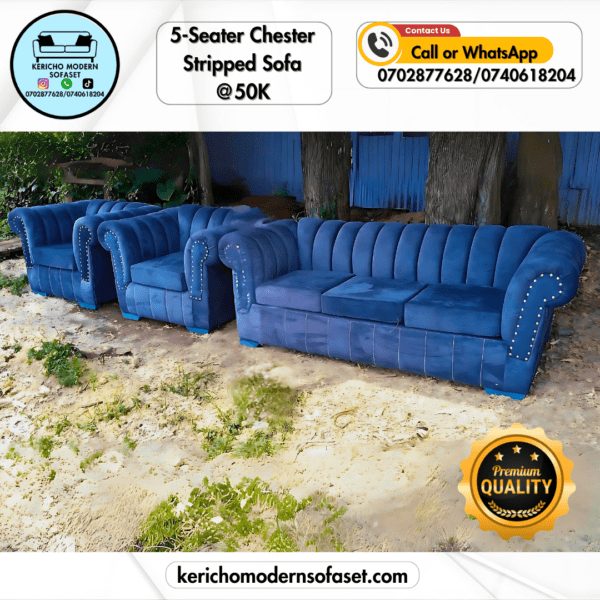 5-Seater Chester Stripped Sofa