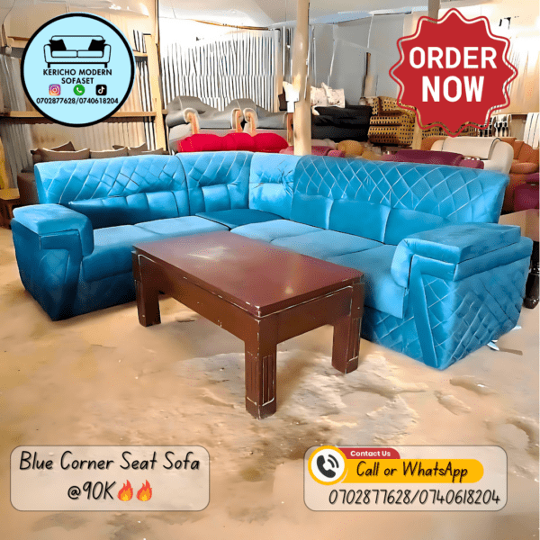 Blue Corner seat sofa